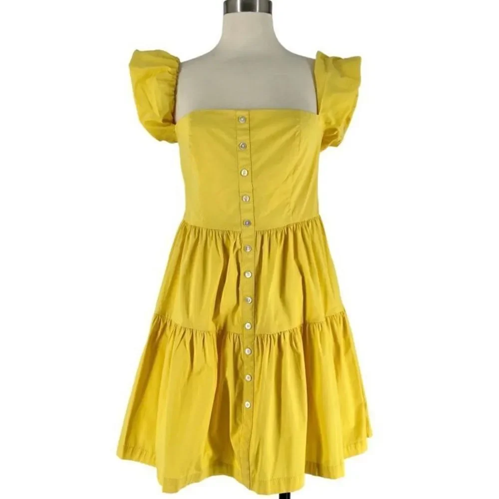 NWT STAUD Mini Elio Dress (Off Shoulder) - Picture 2 of 9